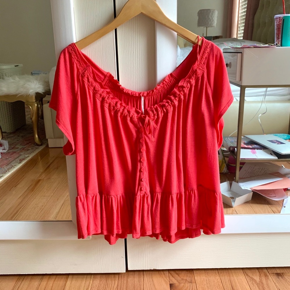 Free People Ruffled Top